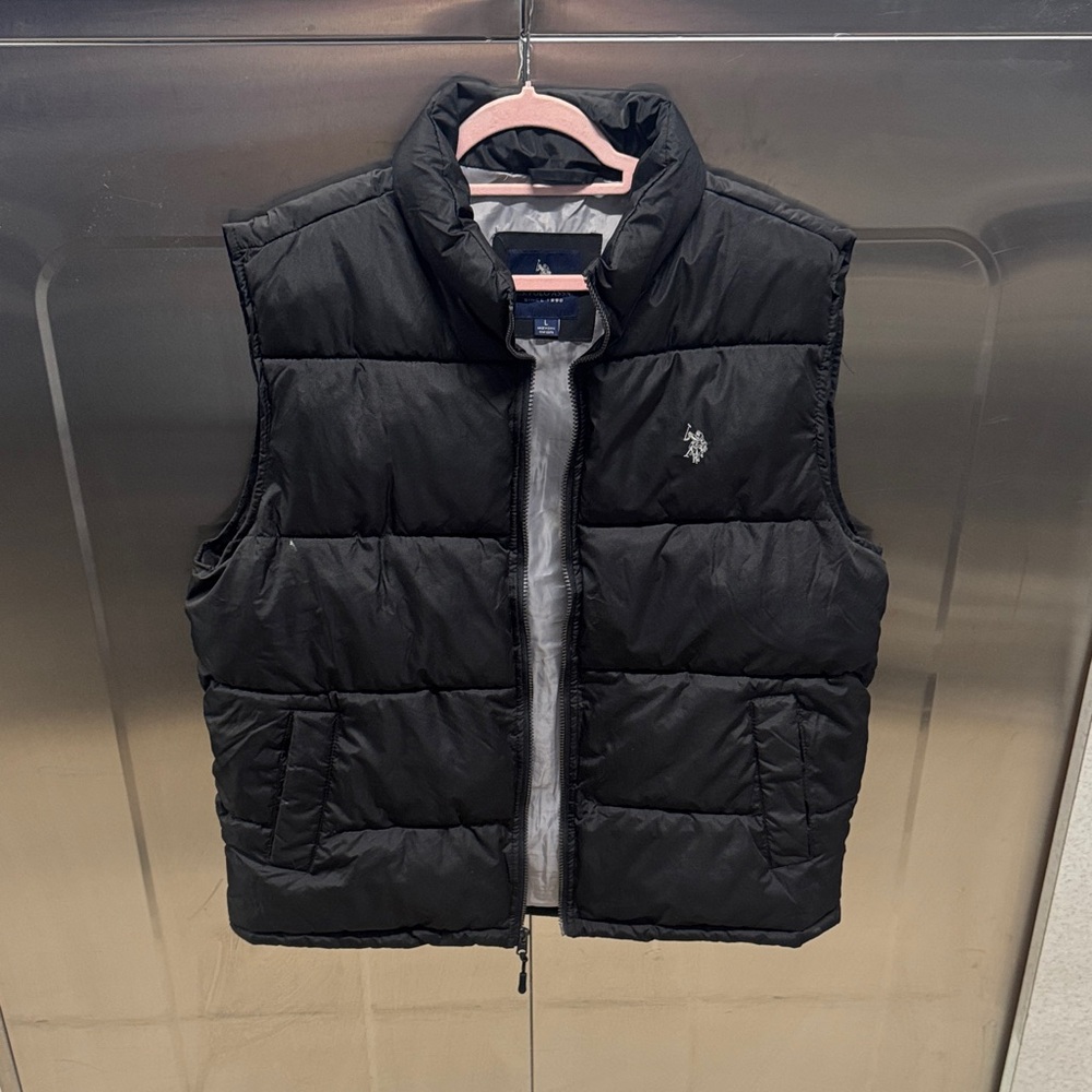 U.S. Polo Assn. Black Quilted Vest
